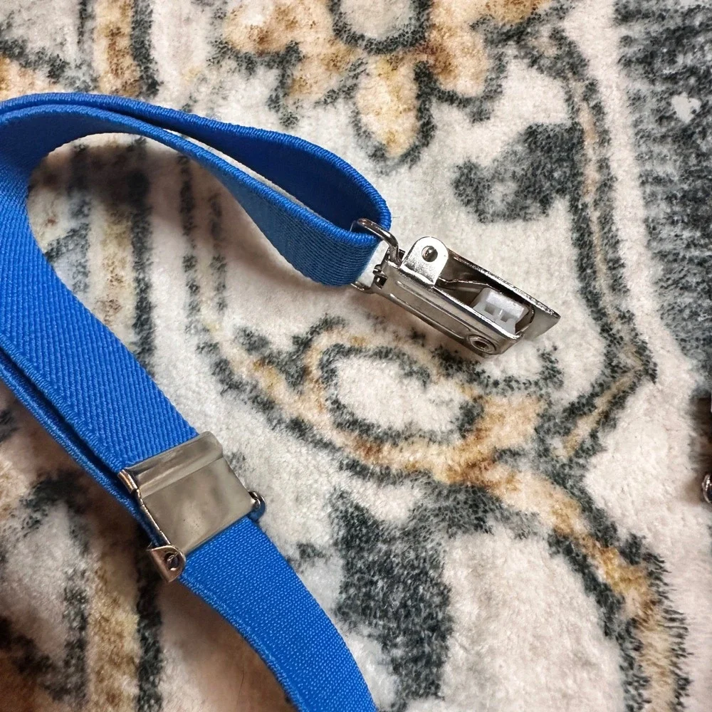 Vintage 1980s Mickey Mouse‎ Kids Suspenders Blue Elastic Disney Made in Taiwan - Picture 5 of 6